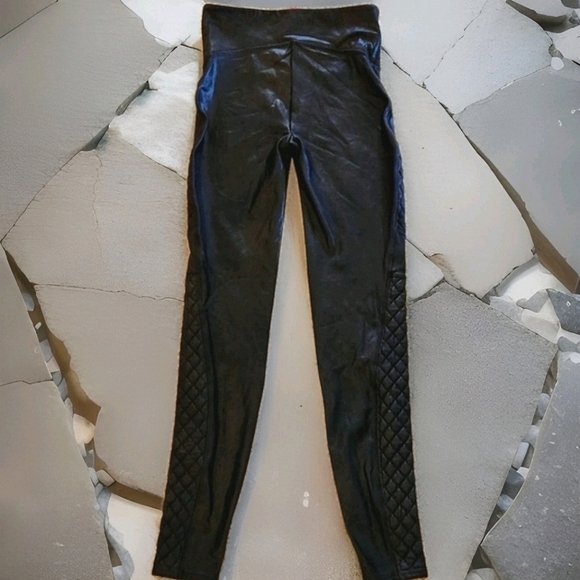 Spanx Moto Faux Leather Leggings Size Small Color black - Picture 9 of 12